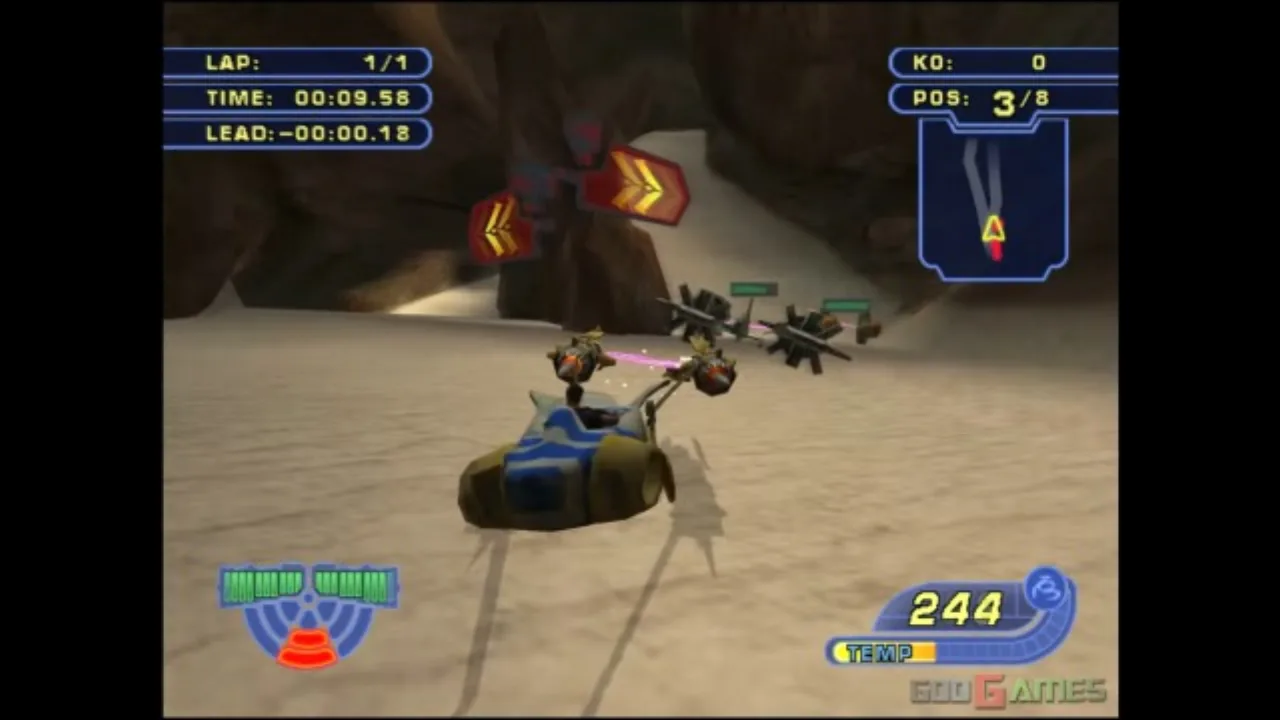 Cena do jogo Star Wars: Galactic Racer