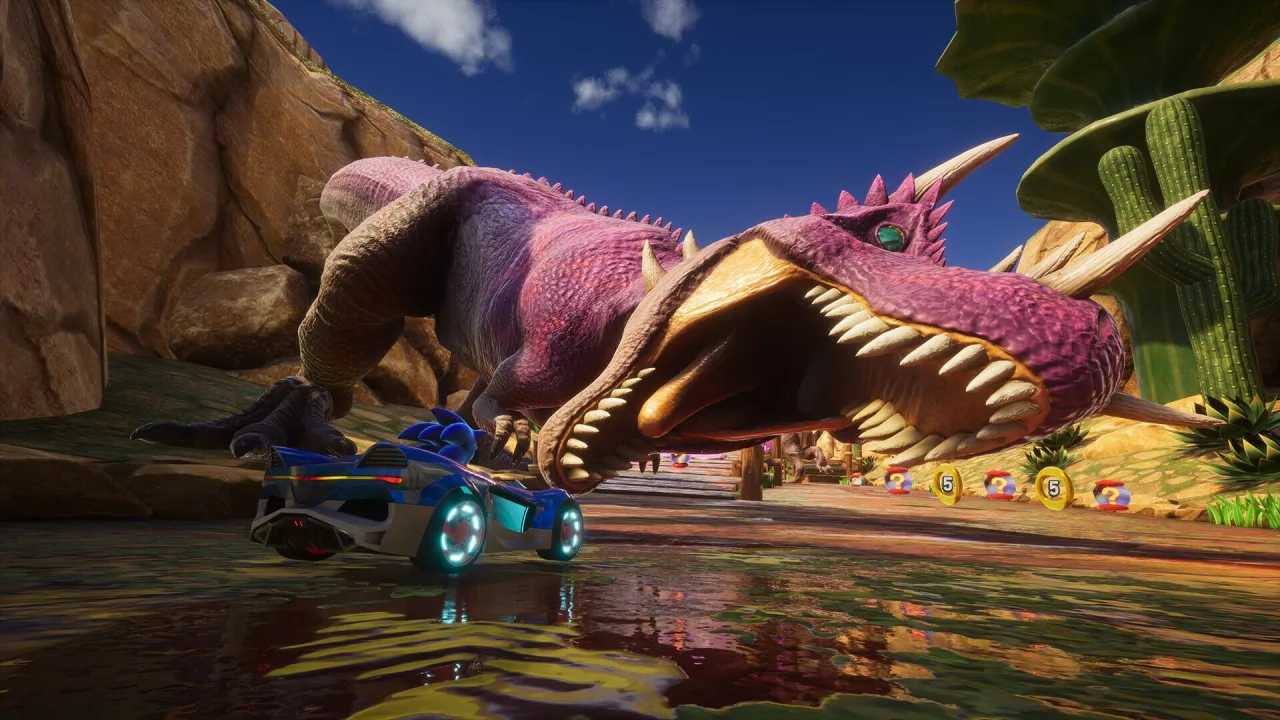 Cena do jogo Sonic Racing: CrossWorlds