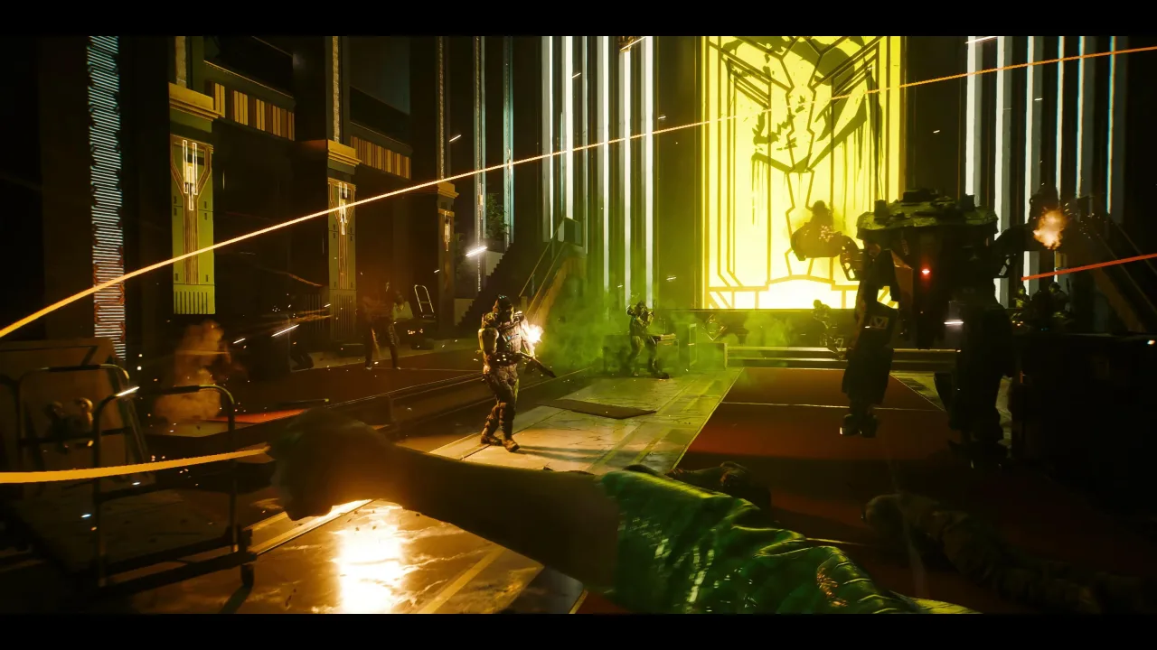 Cena do jogo Cyberpunk 2077