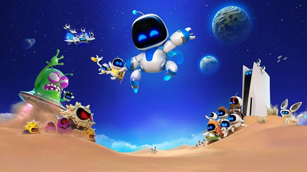 Cena do jogo Astro Bot
