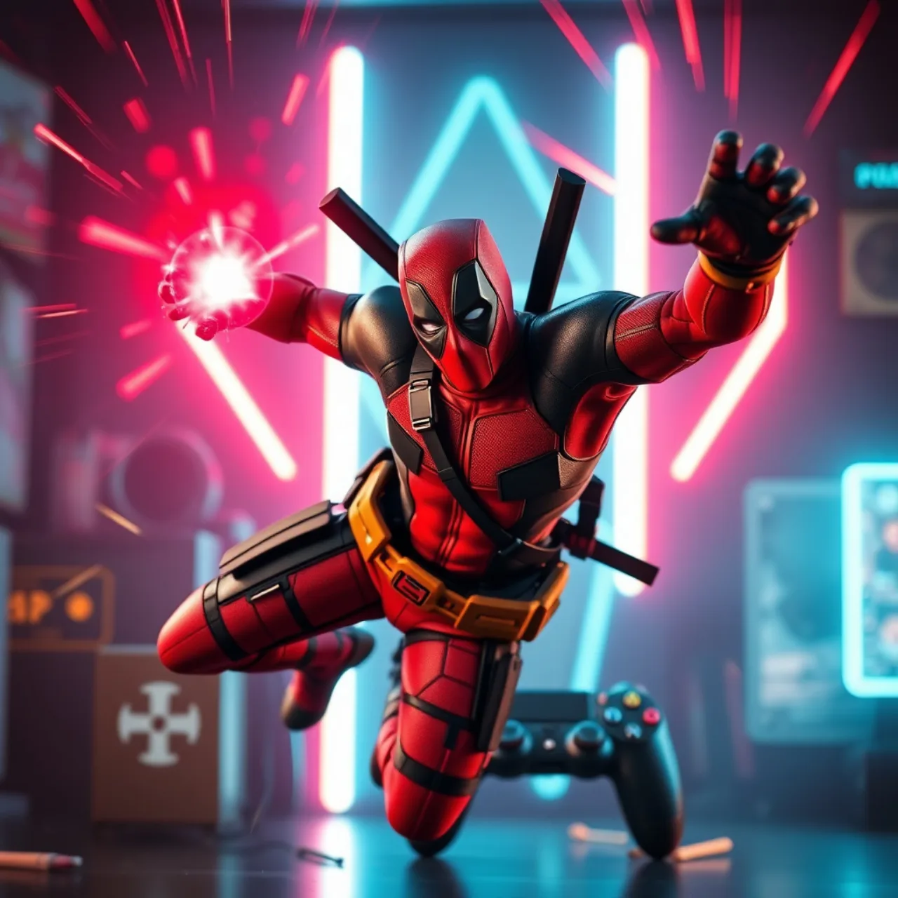 Imagem ilustrativa: Deadpool faz referência épica à PlayStation em Marvel Tokon: Fighting Souls