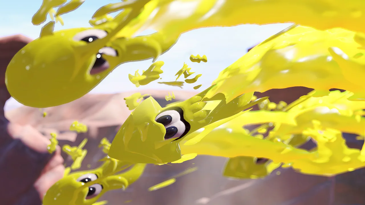 Cena do jogo Splatoon 3