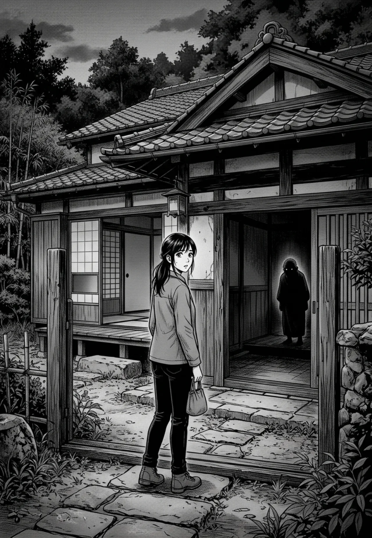 Capa de Godmother mostra uma mulher de cabelos curtos com aura, ao lado dos logos da Monthly Young Magazine e K MANGA