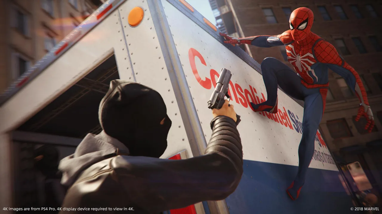 Cena do jogo Spider-Man
