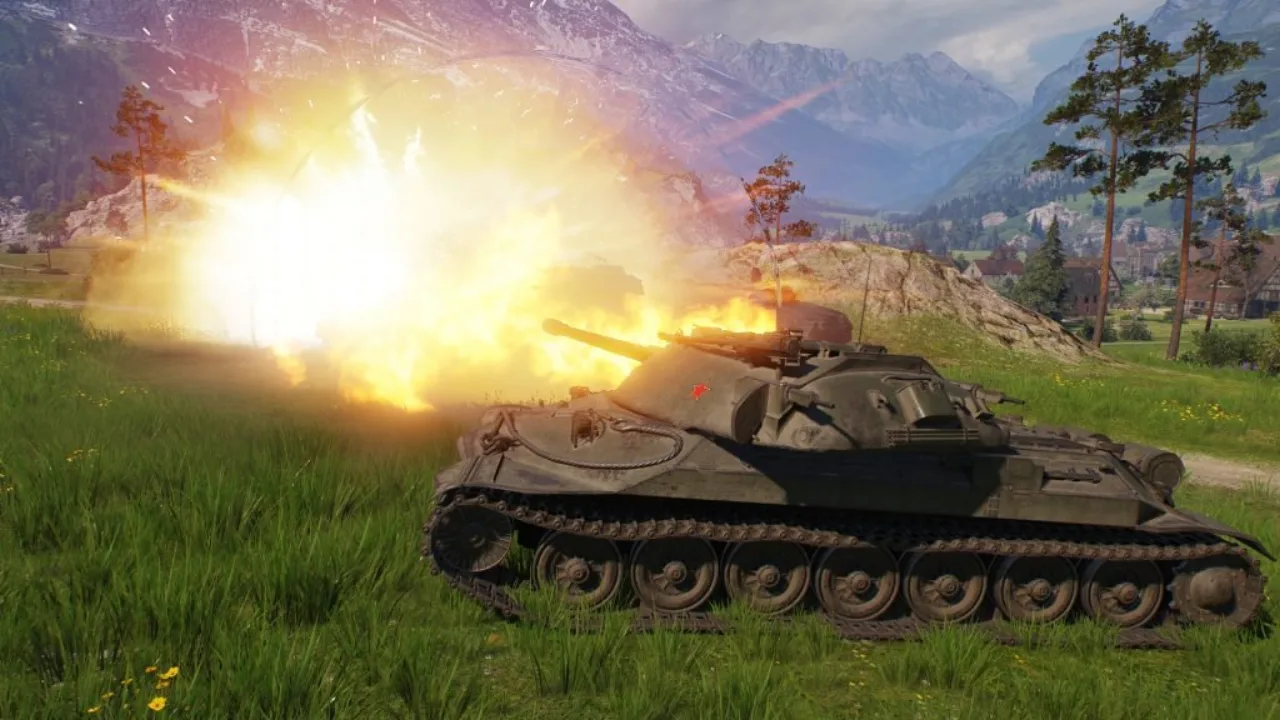 Cena do jogo World of Tanks