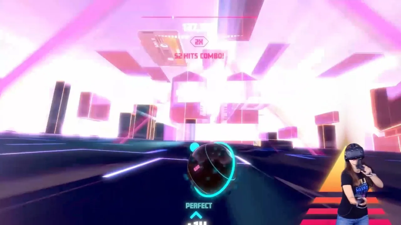 Cena do jogo Synth Riders