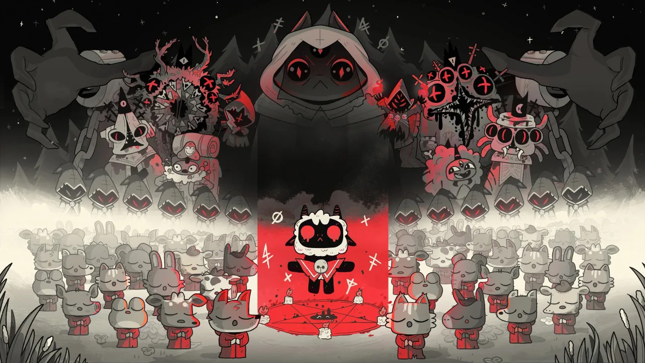 Cena do jogo Cult of the Lamb