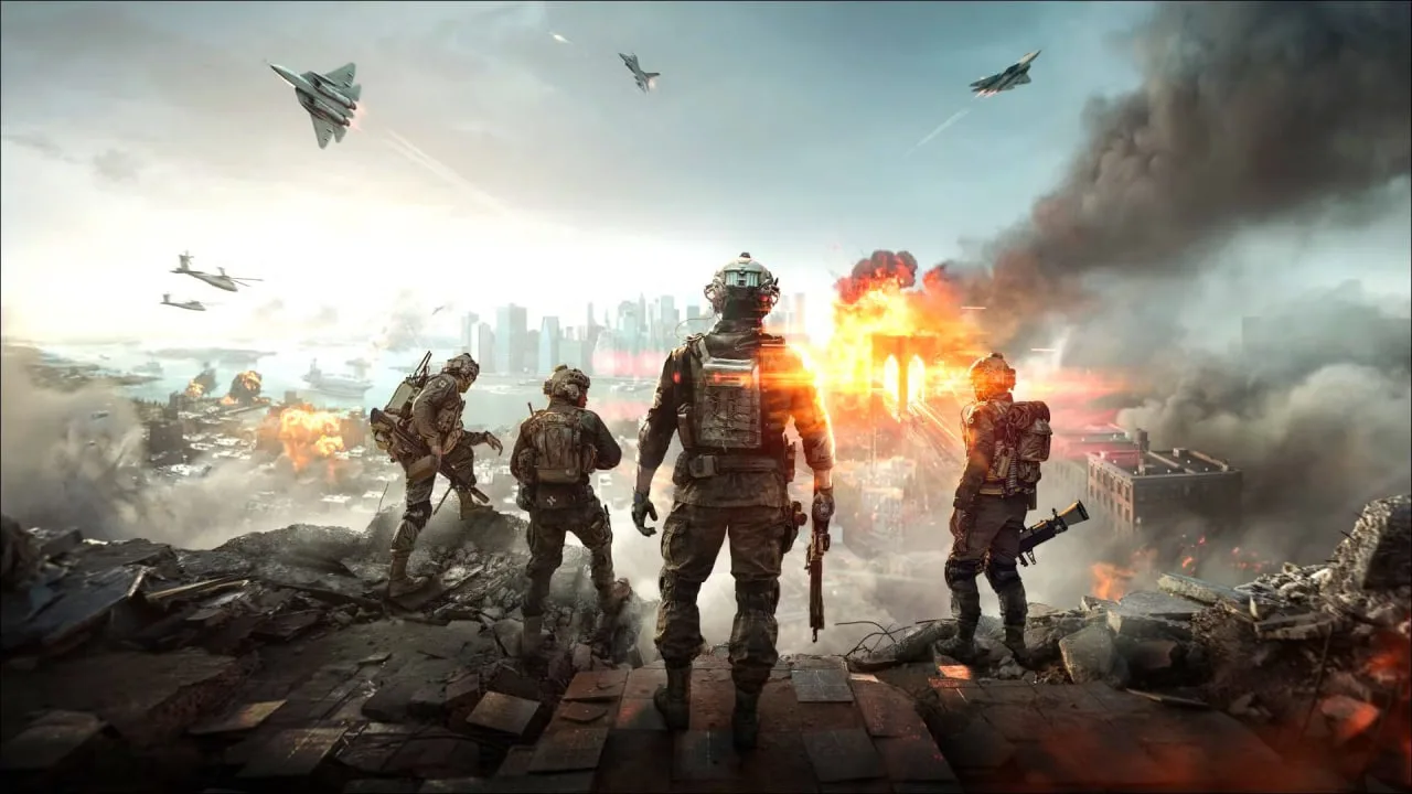 Cena do jogo Battlefield 6