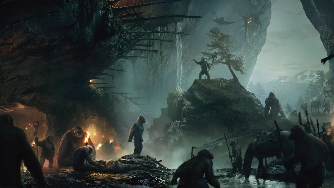 Cena do jogo Planet of the Apes: Last Frontier