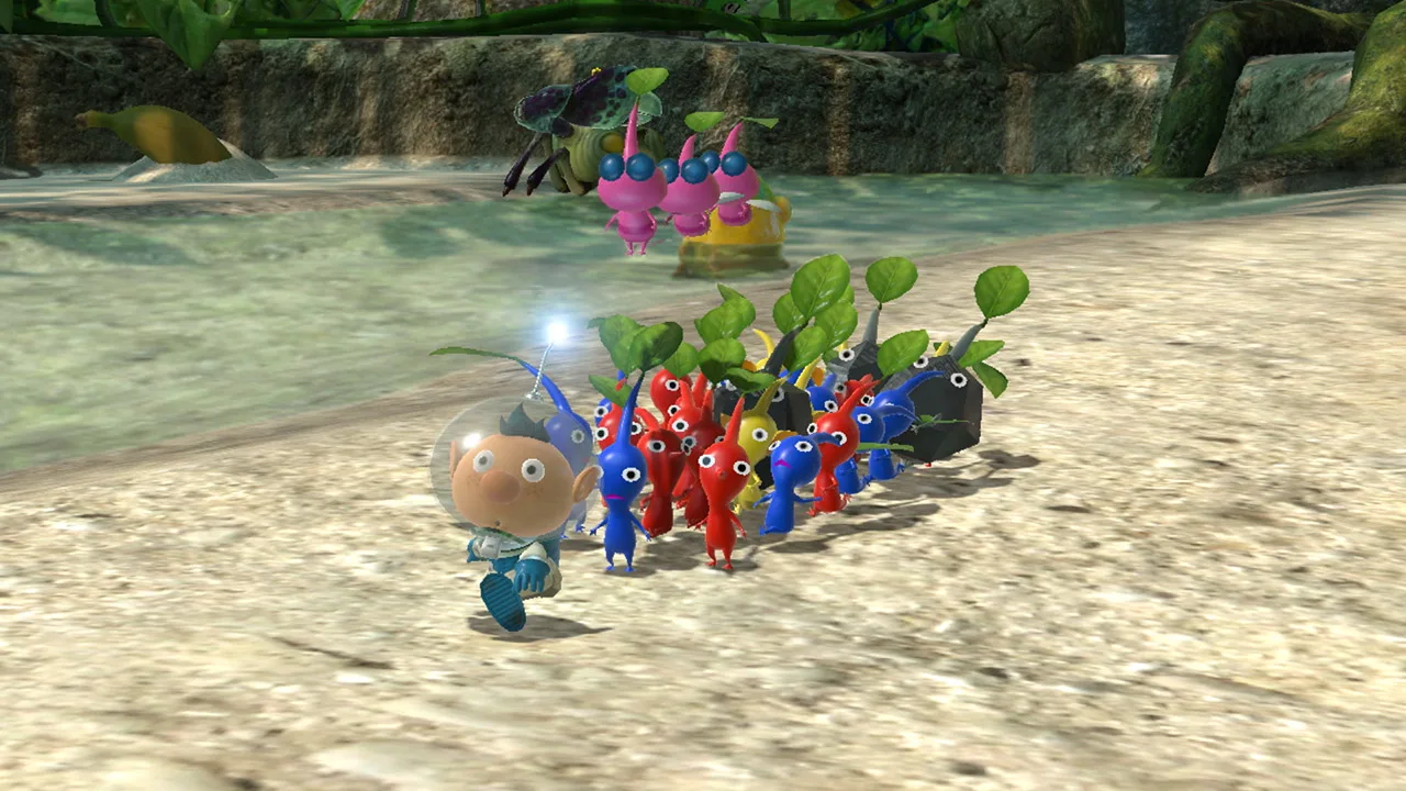 Cena do jogo Pikmin 3 Deluxe
