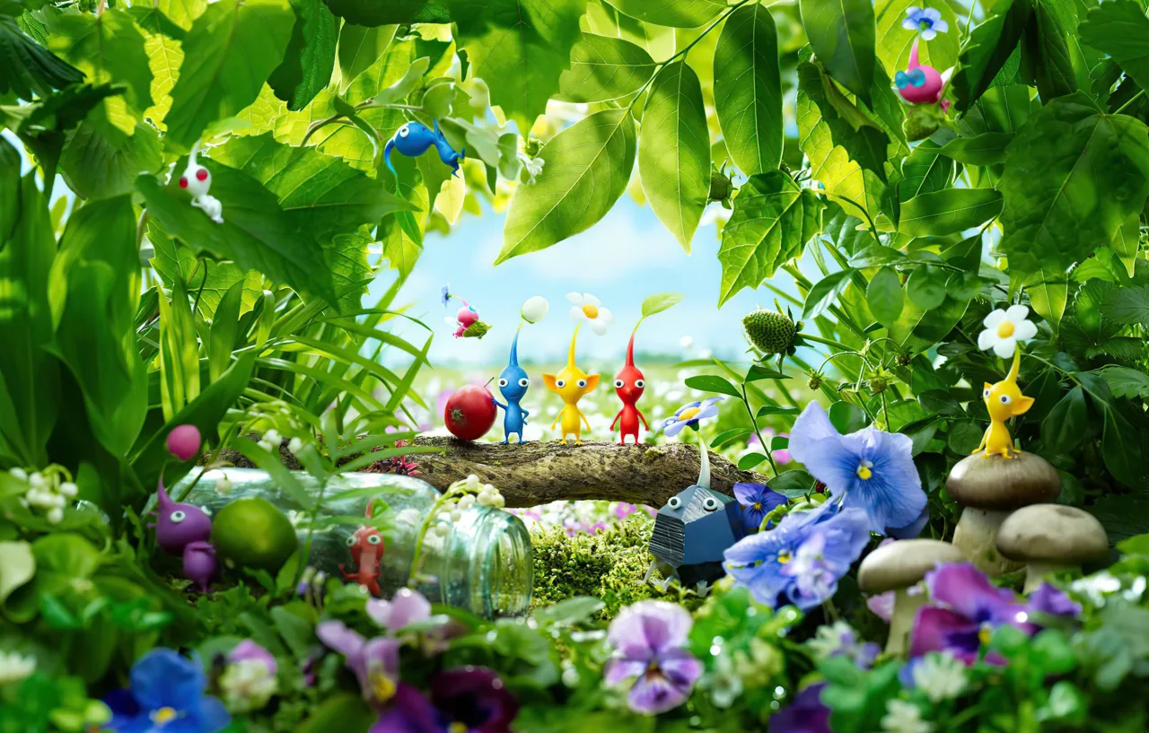 Cena do jogo Pikmin 3 Deluxe