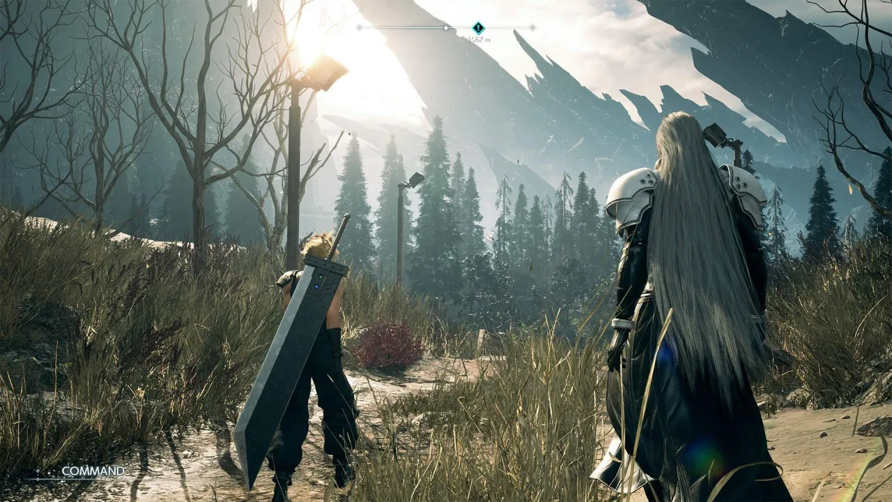 Cena do jogo Final Fantasy 7 Rebirth