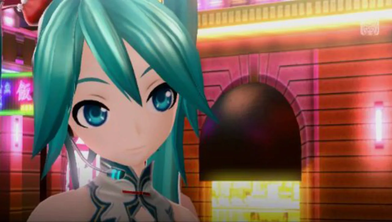 Cena do jogo Hatsune Miku