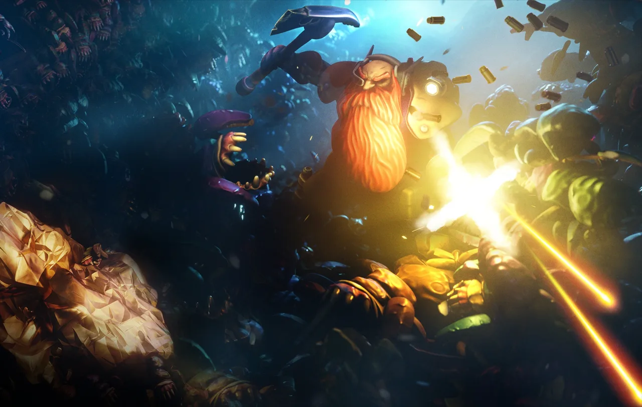 Cena do jogo Deep Rock Galactic: Rogue Core