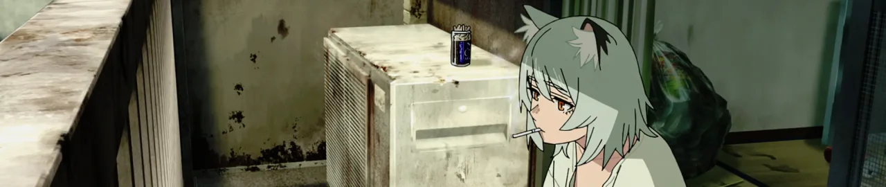Cena do anime Chainsmoker Cat