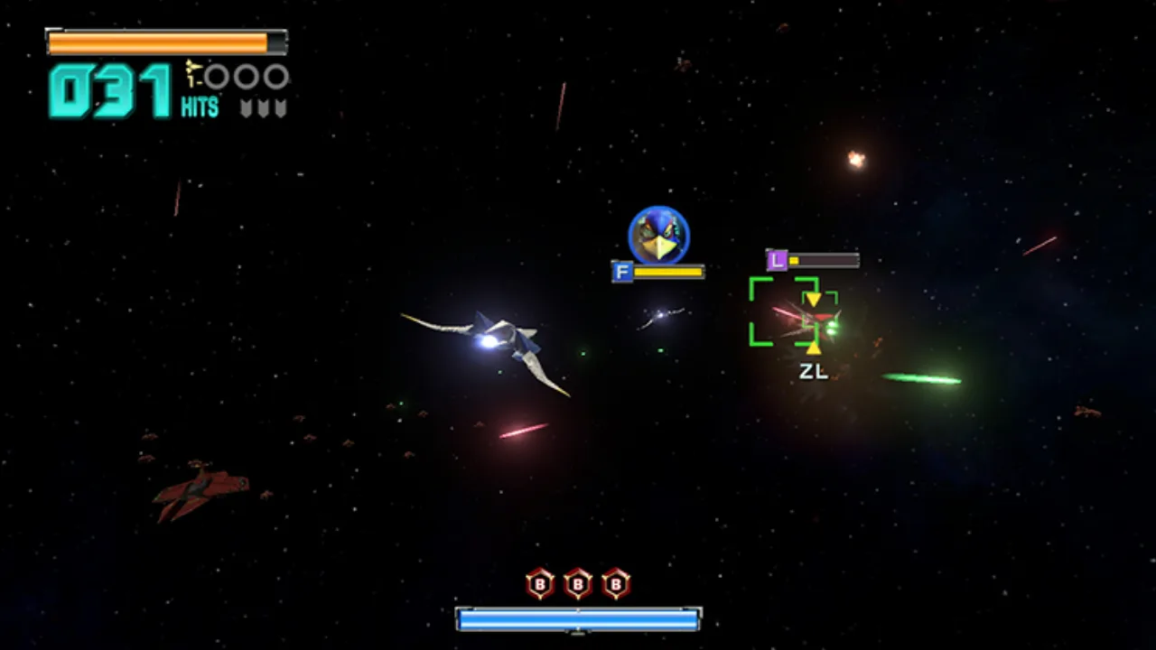 Cena do jogo Star Fox
