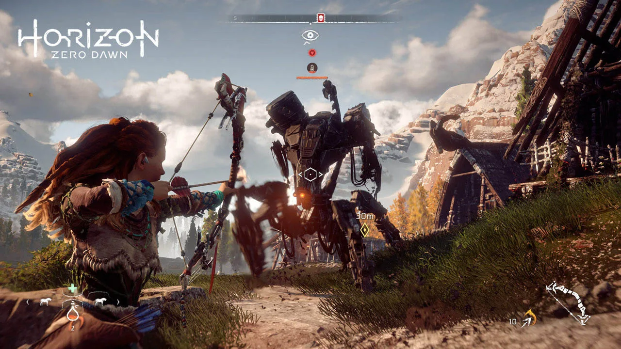Cena do jogo Horizon Zero Dawn