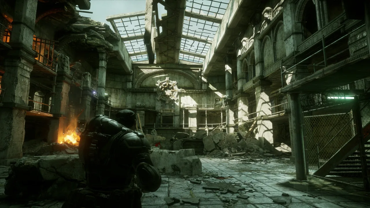 Cena do jogo Gears of War: E-Day
