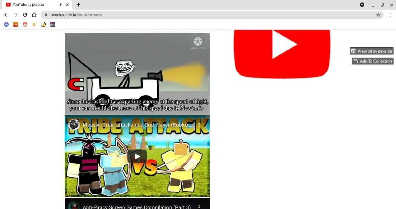 Cena do jogo YouTube