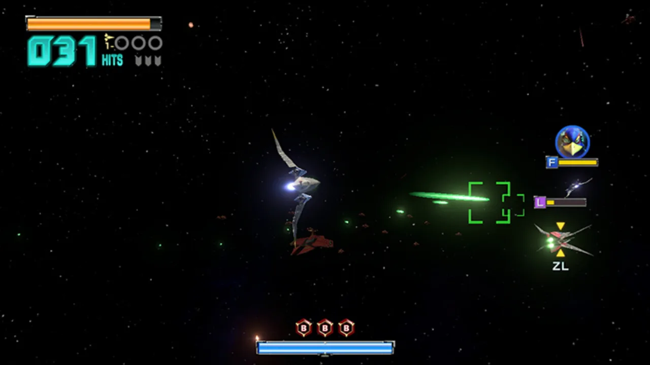 Cena do jogo Star Fox