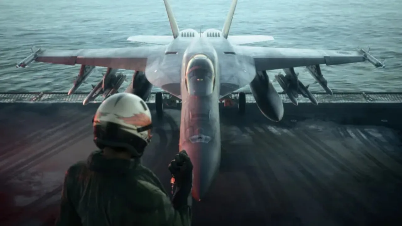 Cena do jogo Ace Combat 8: Wings of Theve