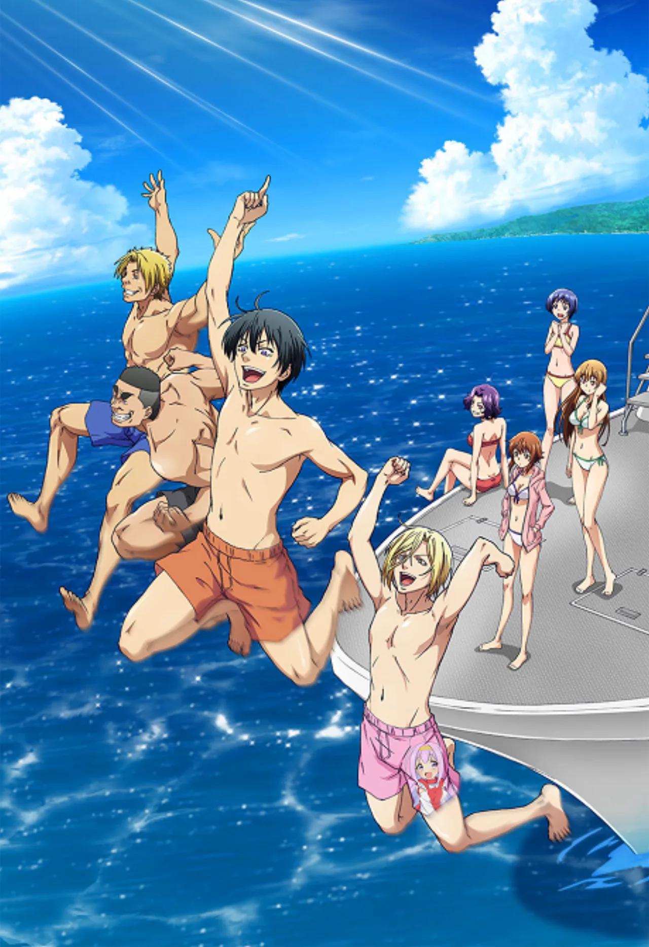 Cena do anime Grand Blue Dreaming