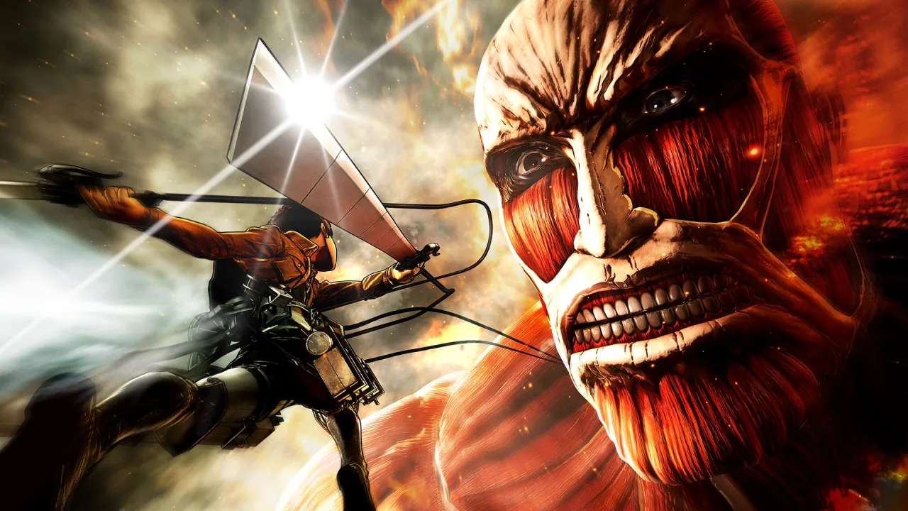 Cena do jogo Attack on Titan 3