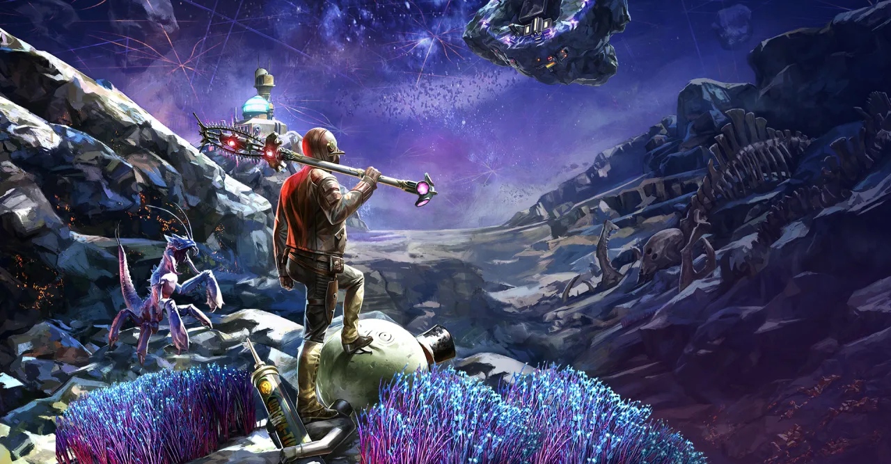 Cena do jogo The Outer Worlds