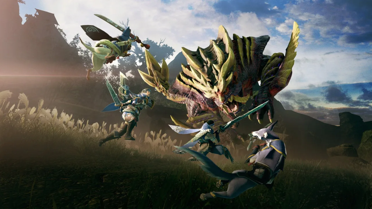 Cena do jogo Monster Hunter Wilds