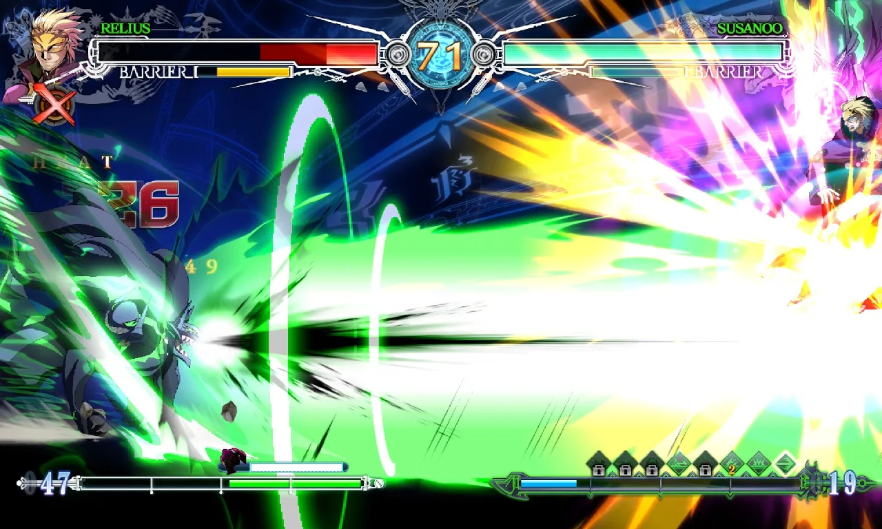 Cena do jogo BlazBlue: Central Fiction