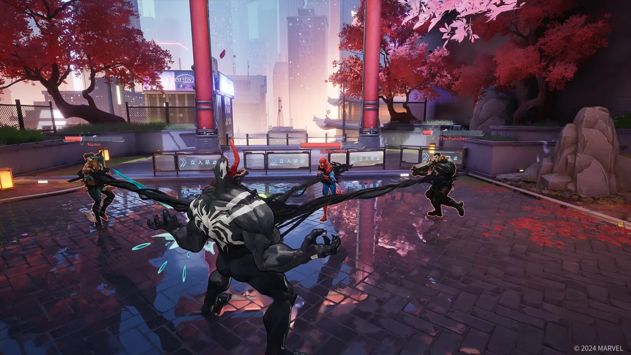 Cena do jogo Marvel Rivals