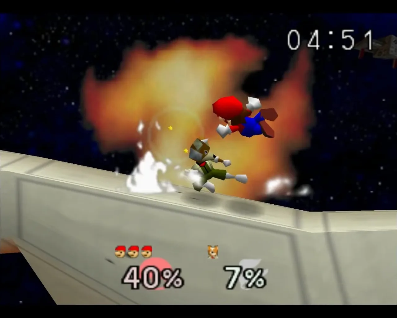 Cena do jogo Super Smash Bros.