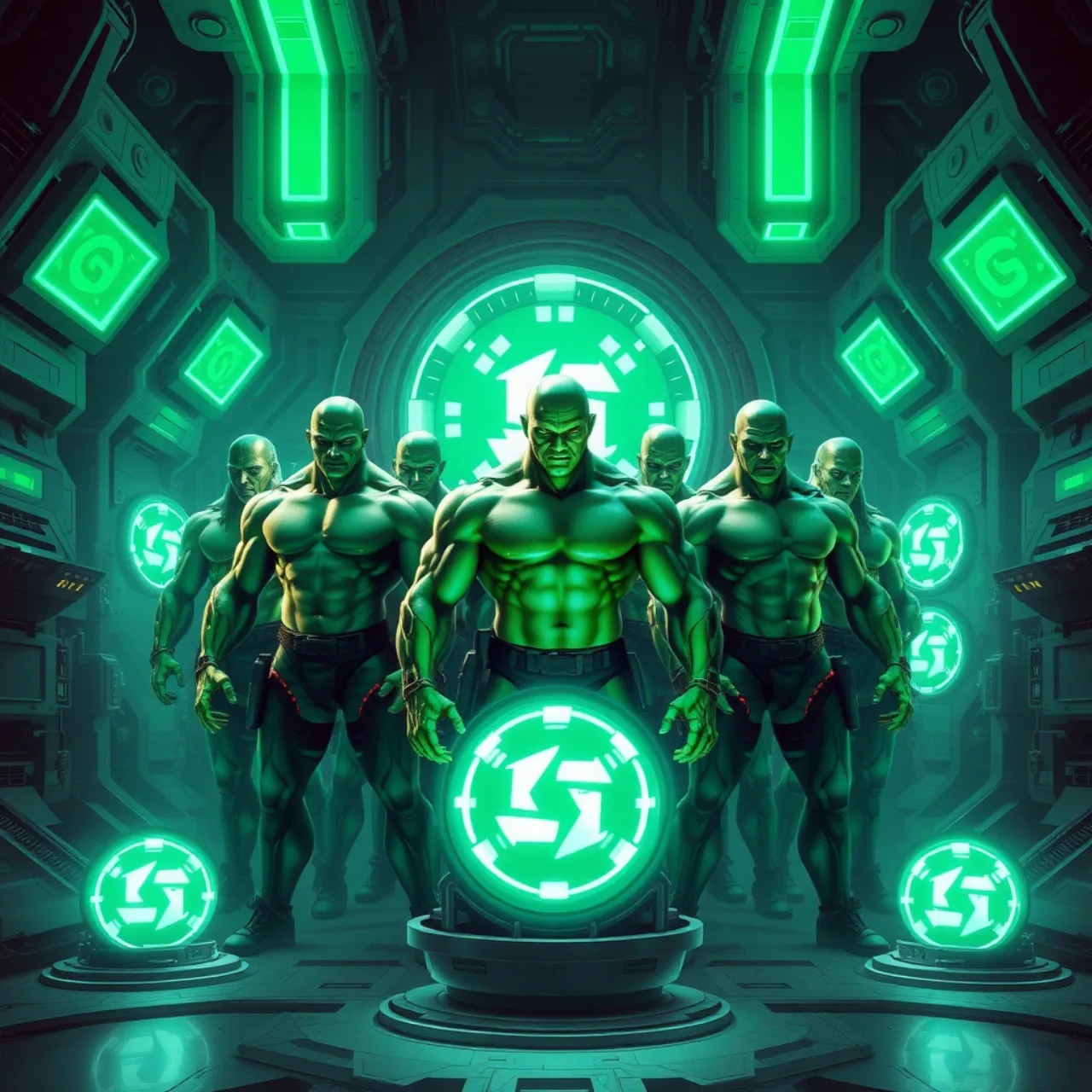 Imagem ilustrativa: She-Hulk, Red Hulk, Professor Hulk, Amadeus Cho e Maestro: os Hulks mais inteligentes