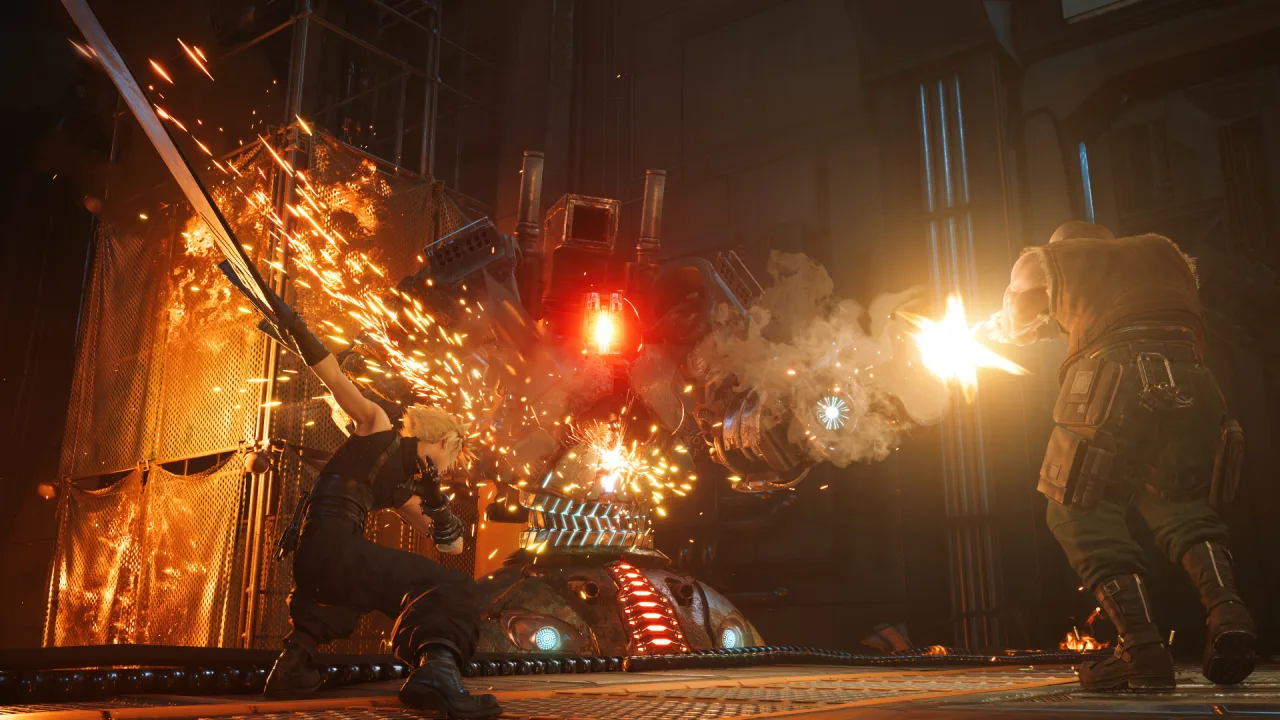 Cena do jogo Final Fantasy VII Remake Intergrade
