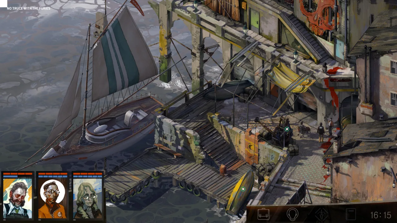 Cena do jogo Disco Elysium