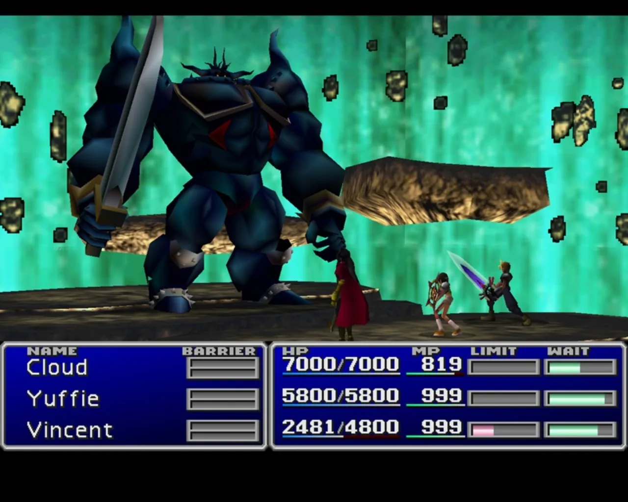 Cena do jogo Final Fantasy VII Revelation