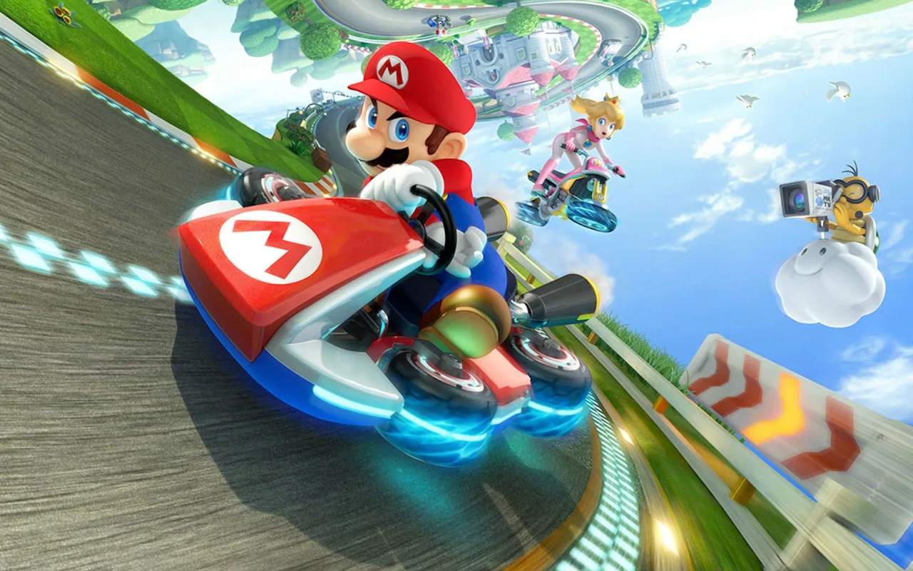 Cena do jogo Mario Kart 8