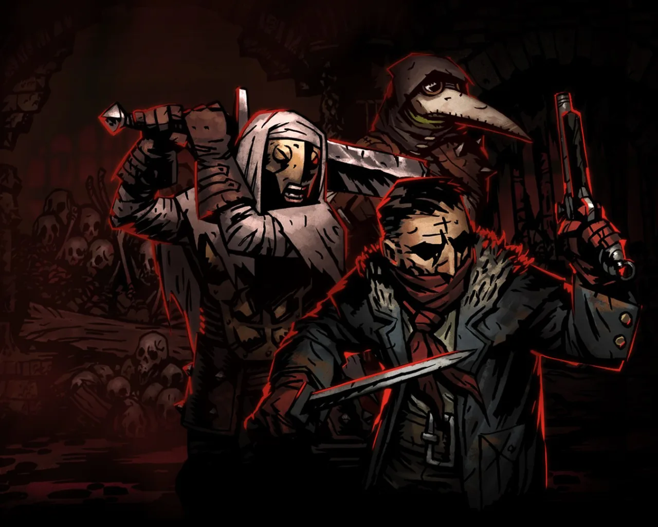 Cena do jogo Darkest Dungeon