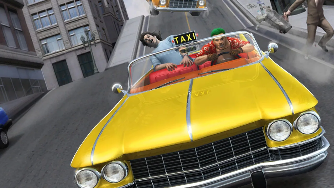 Cena do jogo Crazy Taxi