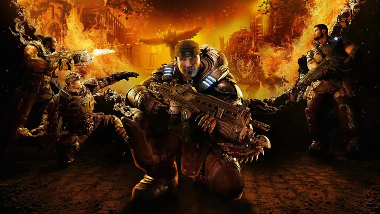 Cena do jogo Gears of War