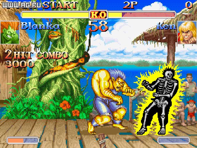 Cena do jogo Super Street Fighter II Turbo
