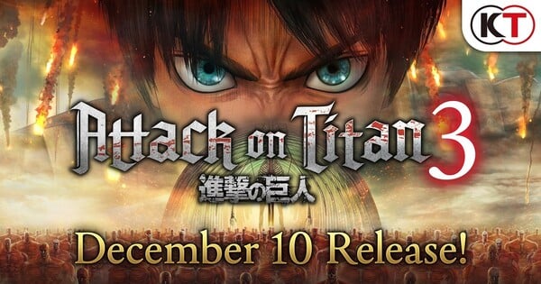 Imagem ilustrativa: Attack on Titan 3: lançamento em 10 de dezembro e o que muda na série