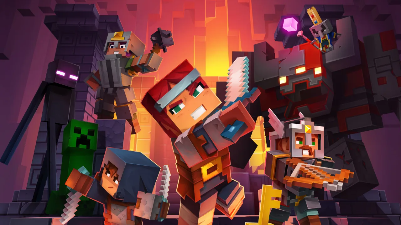 Cena do jogo Minecraft Dungeons II