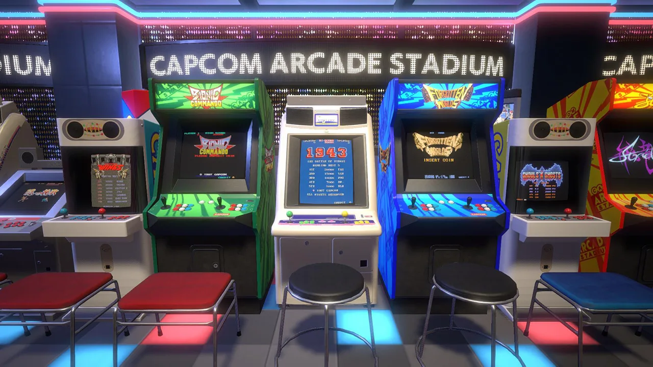 Cena do jogo Capcom Arcade Stadium