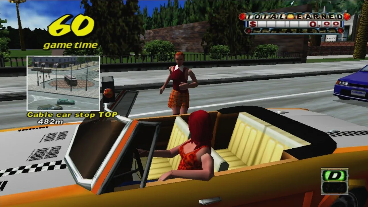 Cena do jogo Crazy Taxi