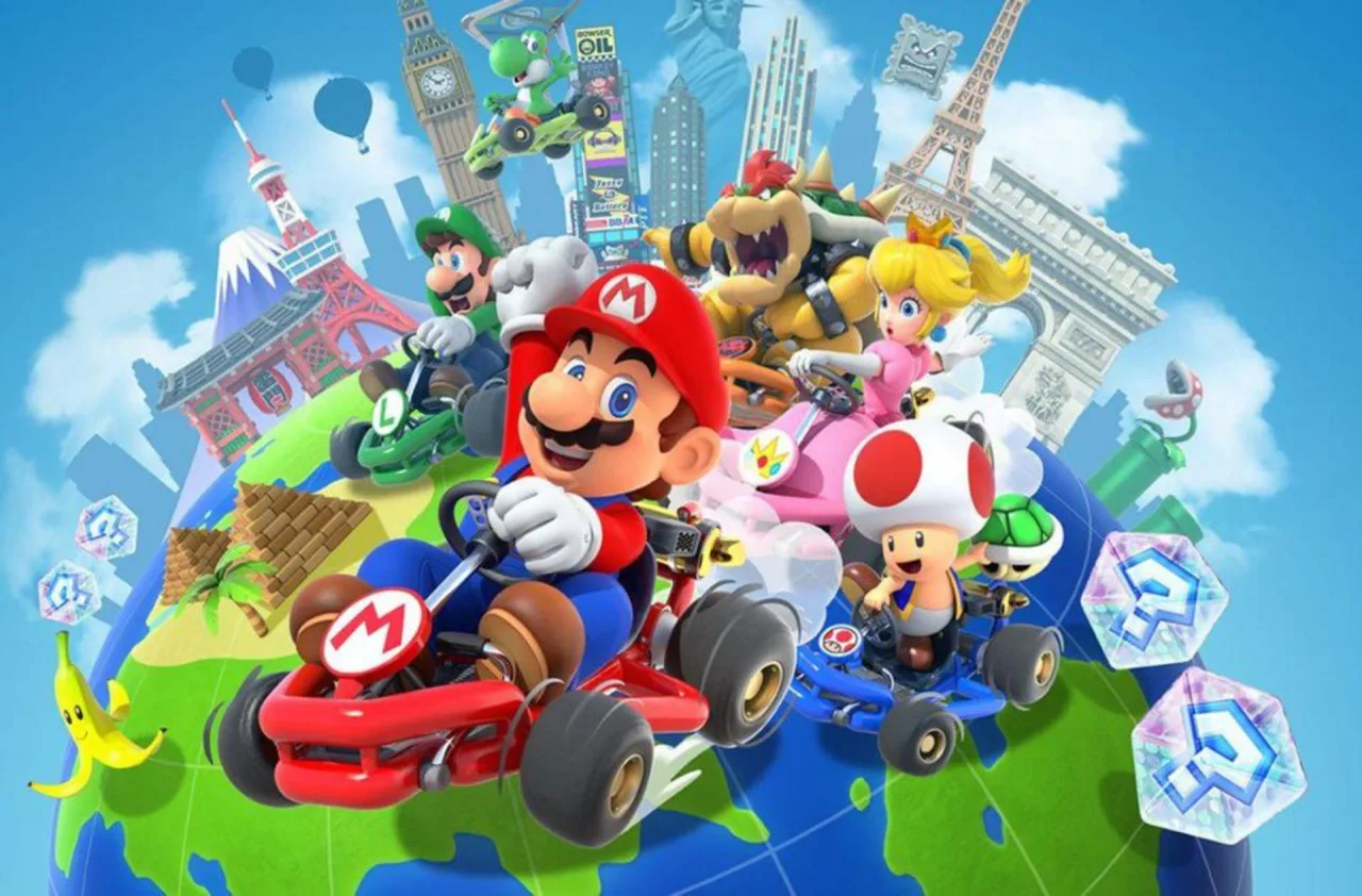 Cena do jogo Mario Kart Tour