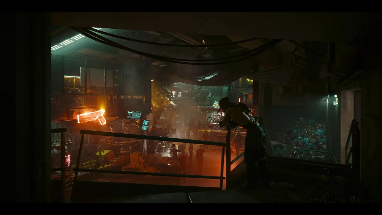 Cena do jogo Cyberpunk 2077