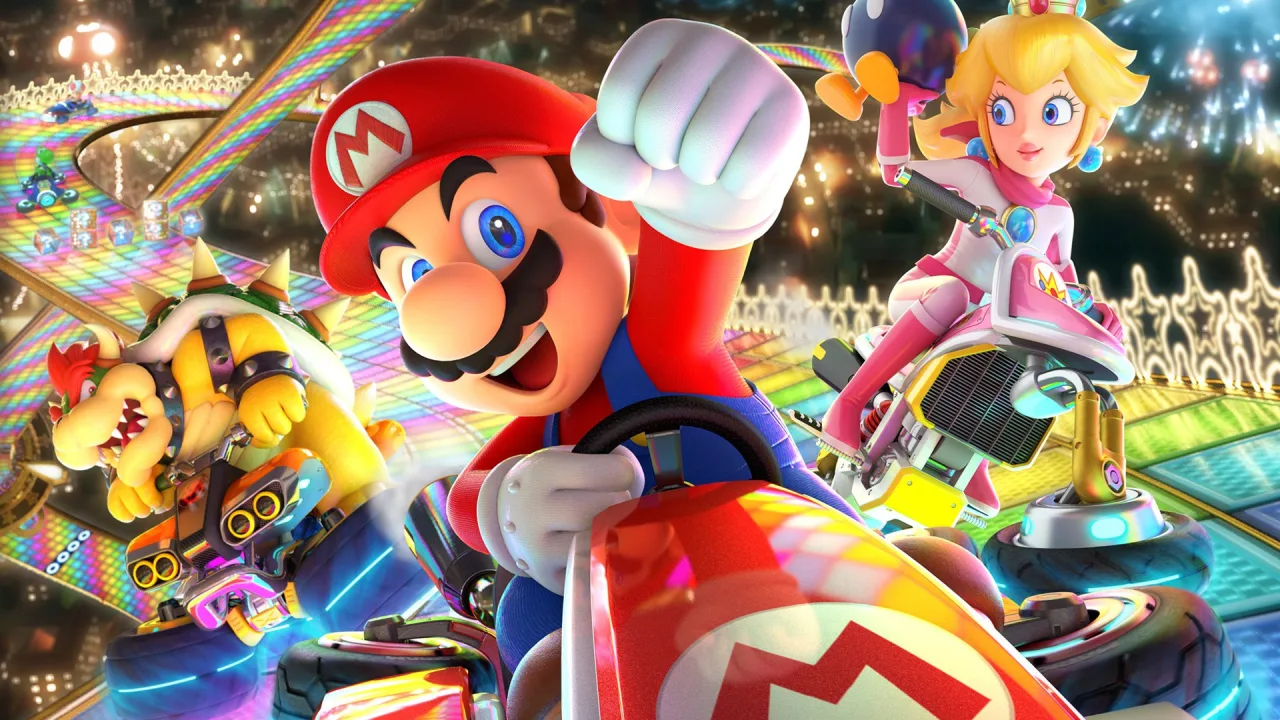 Cena do jogo Mario Kart 8 Deluxe