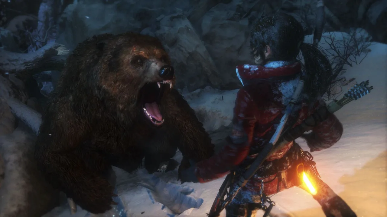 Cena do jogo Rise of the Tomb Raider