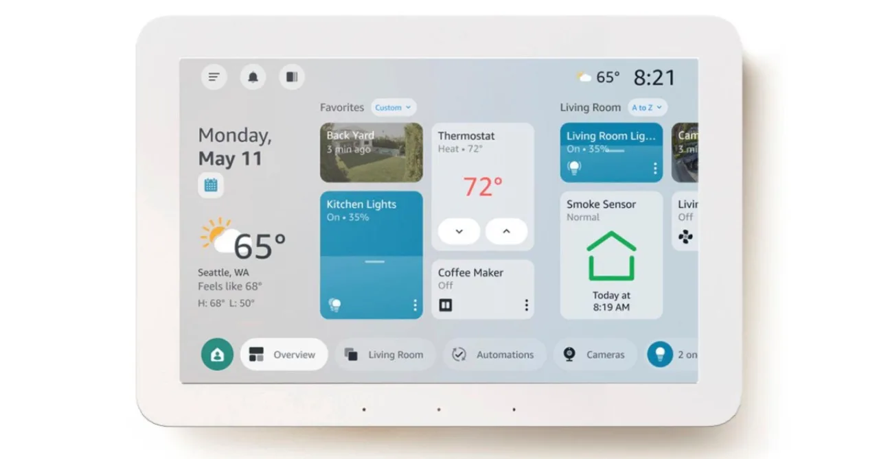 Imagem ilustrativa: Echo Hub recebe nova interface personalizável e recursos de IA da Ring